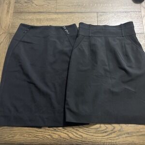 White House Black Market + Gianni Bini Black Pencil Skirts Size 0